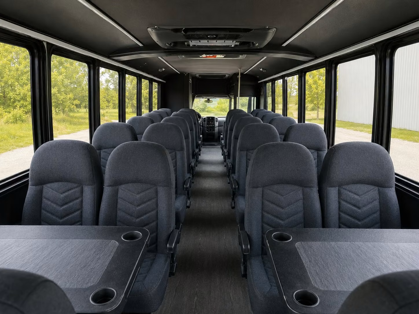 15 passenger minibus interior